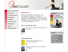 Tablet Screenshot of dgt-tanztherapie.de